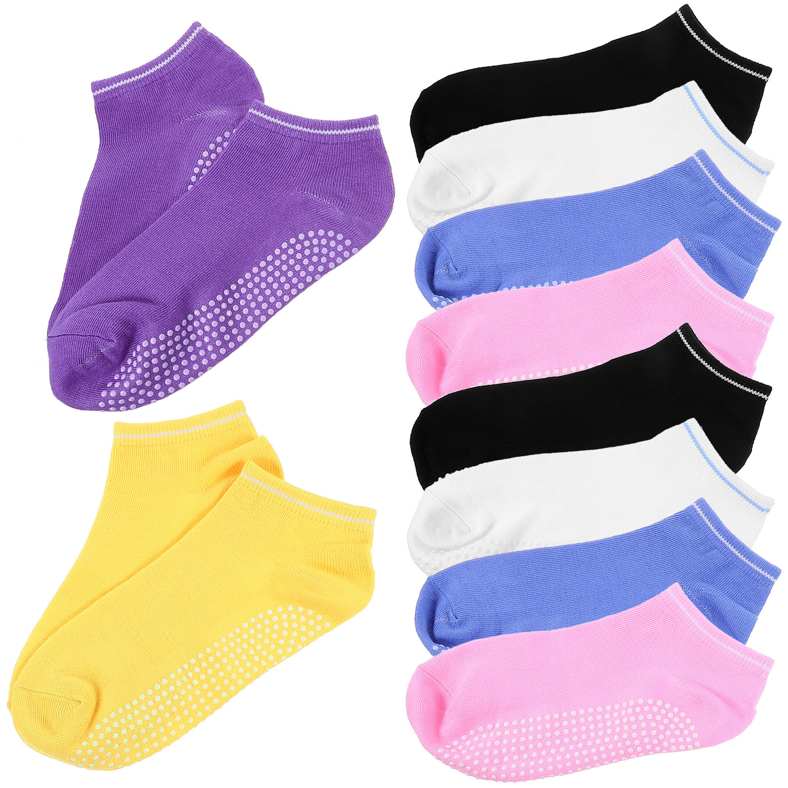 Grip Sock Yoga - 6Pairs Breathable Anti-Slip Yoga Socks Non