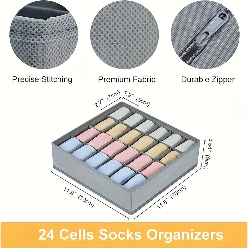 24 Grid Foldable Storage Organ – обзор и цена Sock Organizer Tray