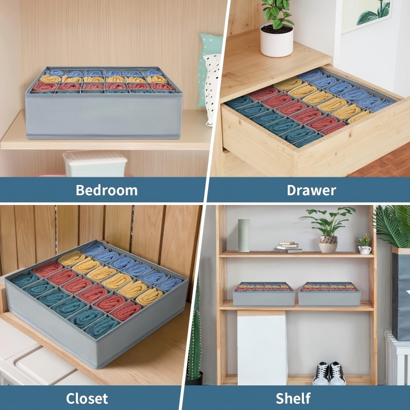 24 Grid Foldable Storage Organ – обзор и цена Sock Organizer Tray