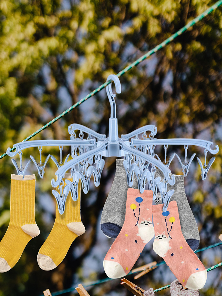 24 Clips Folding Clothes Dryer – обзор и цена Sock Organizer Tray