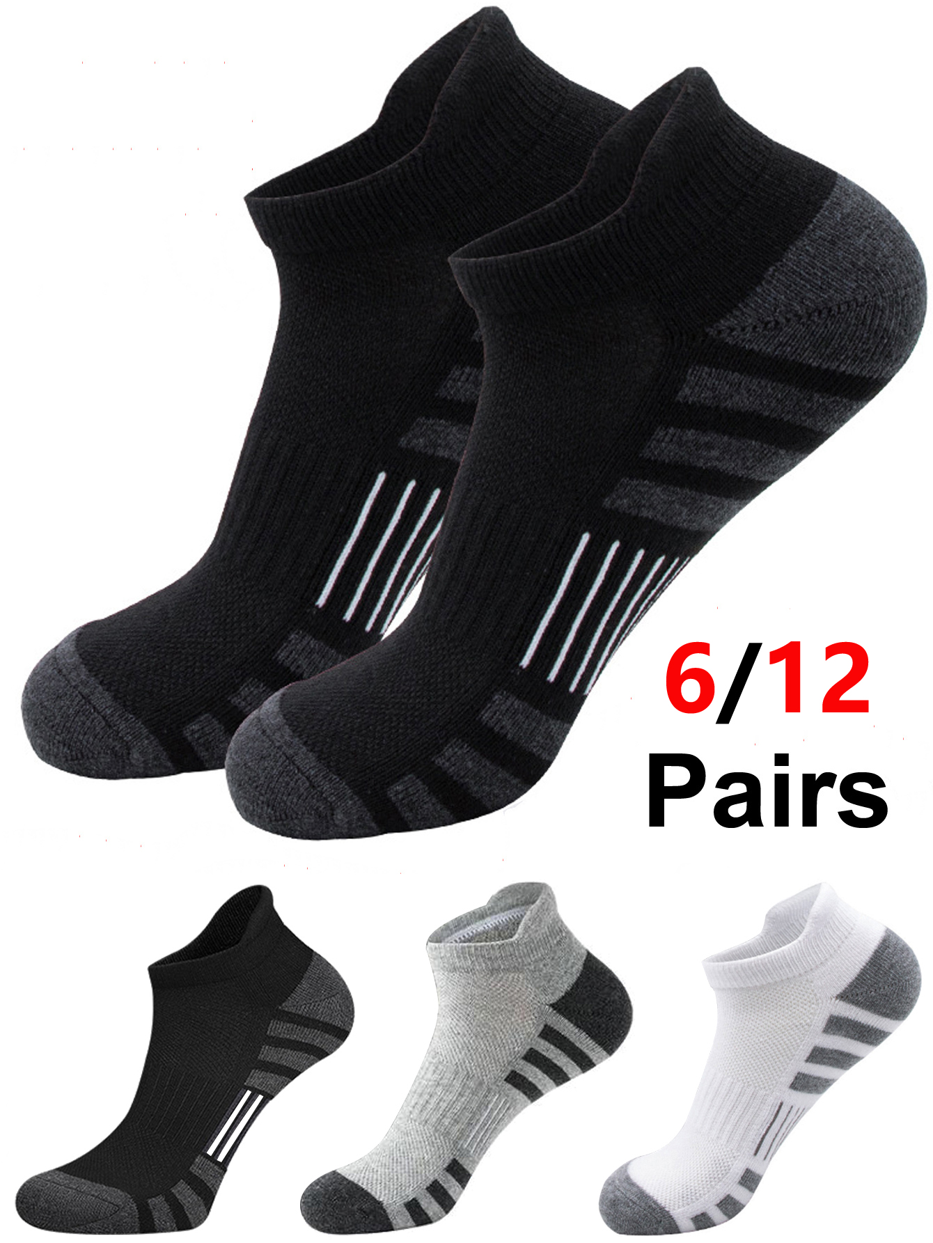 6/24 Pairs Cushioned Breathabl – обзор и цена Athletic Sock Cushion