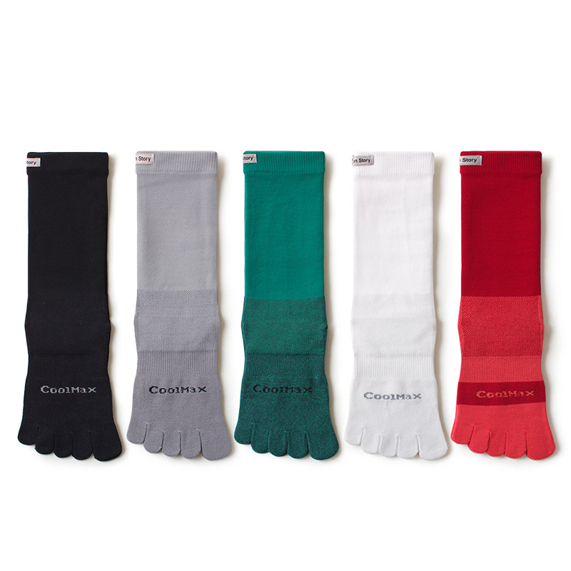 1/5 Pairs Men's High Crew Five – обзор и цена Toe Sock Split