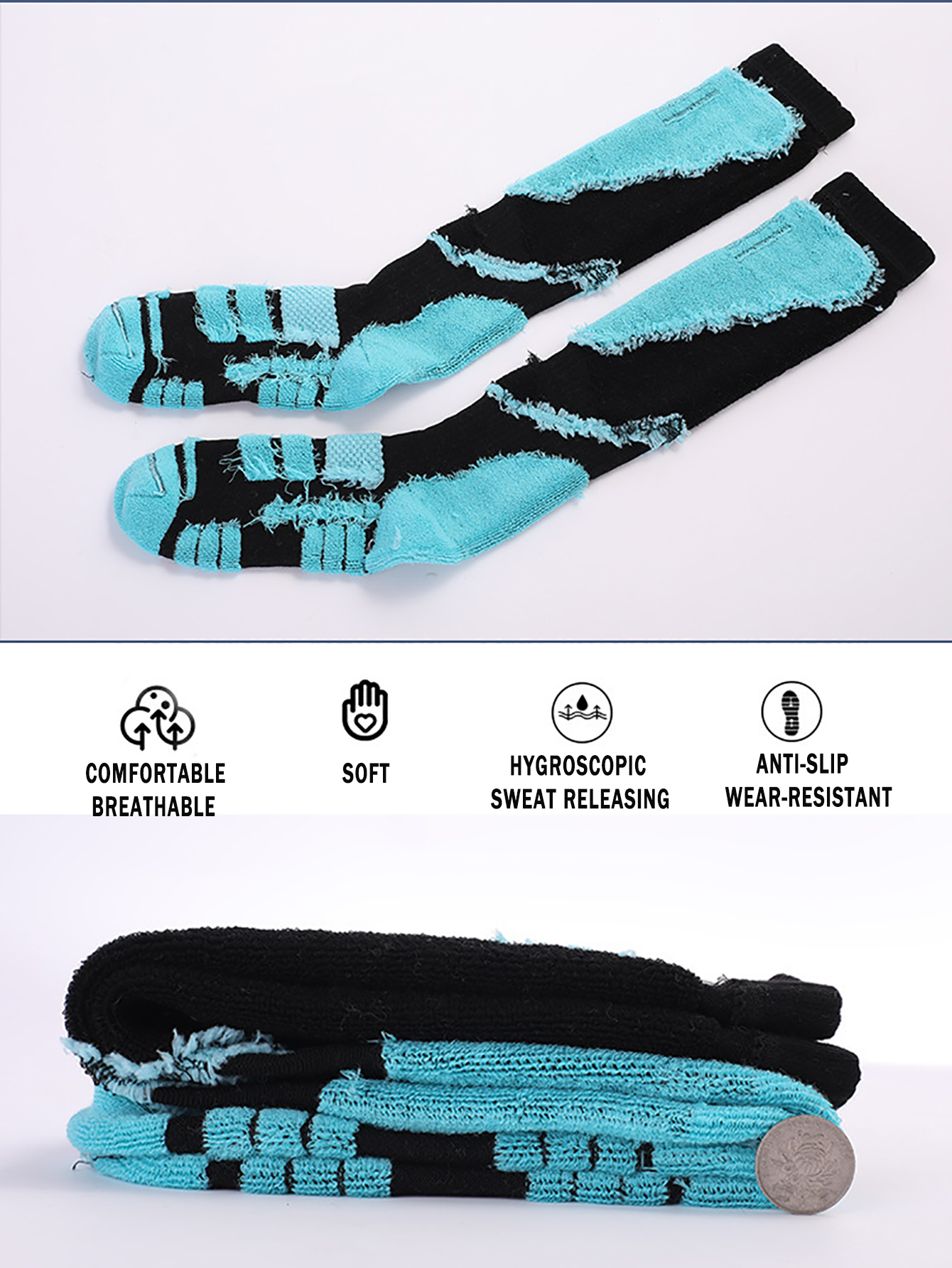 2 Pairs Ski Socks, Cold Weathe – обзор и цена Thermal Sock Winter