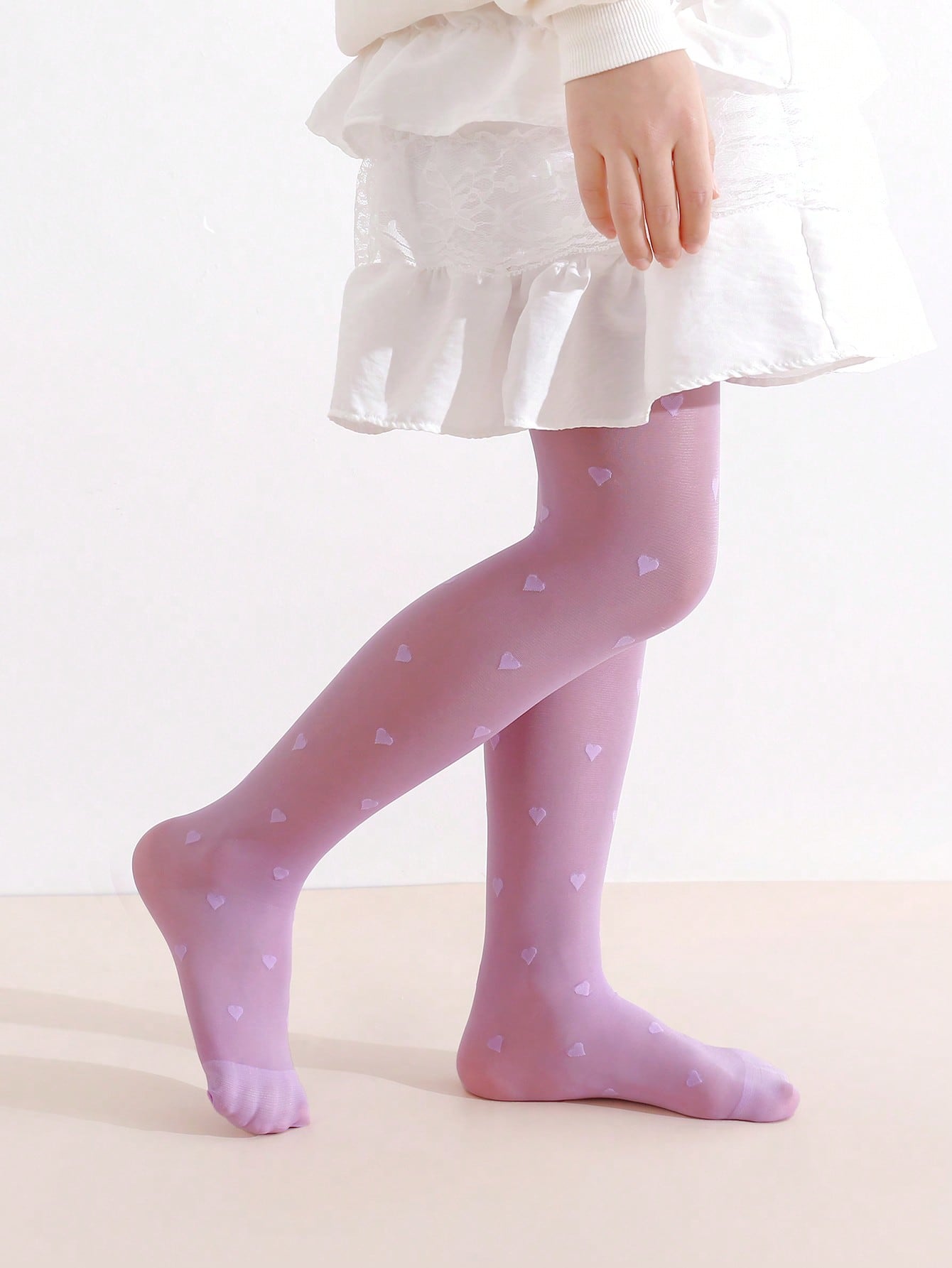 3Pcs Girls Heart Print Tights  – обзор и цена Tights Pantyhose Sheer