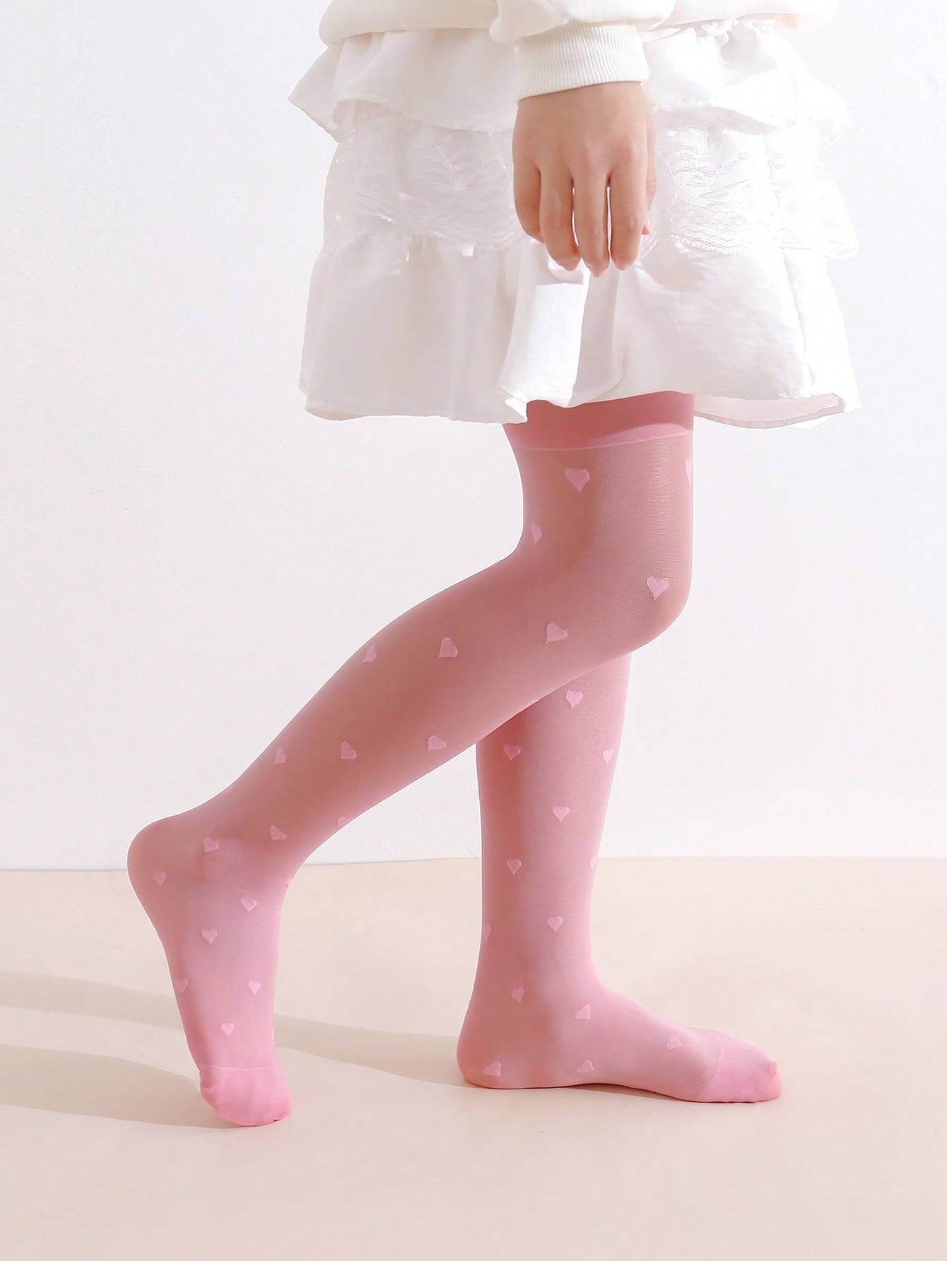 3Pcs Girls Heart Print Tights  – обзор и цена Tights Pantyhose Sheer