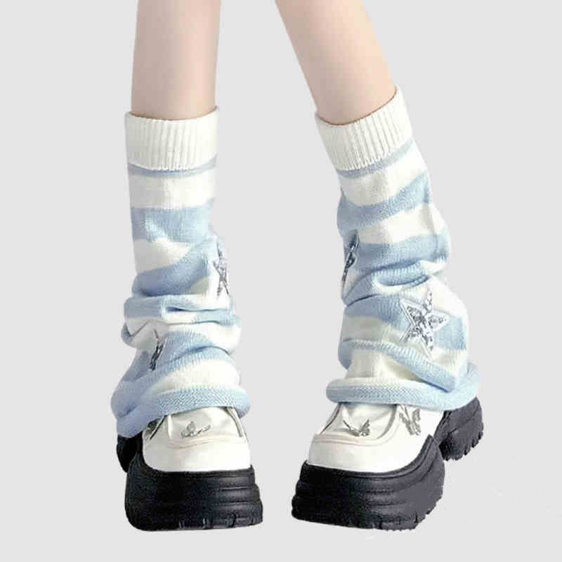 Y2K Striped Leg Warmers Star R – обзор и цена Boot Sock Slouchy