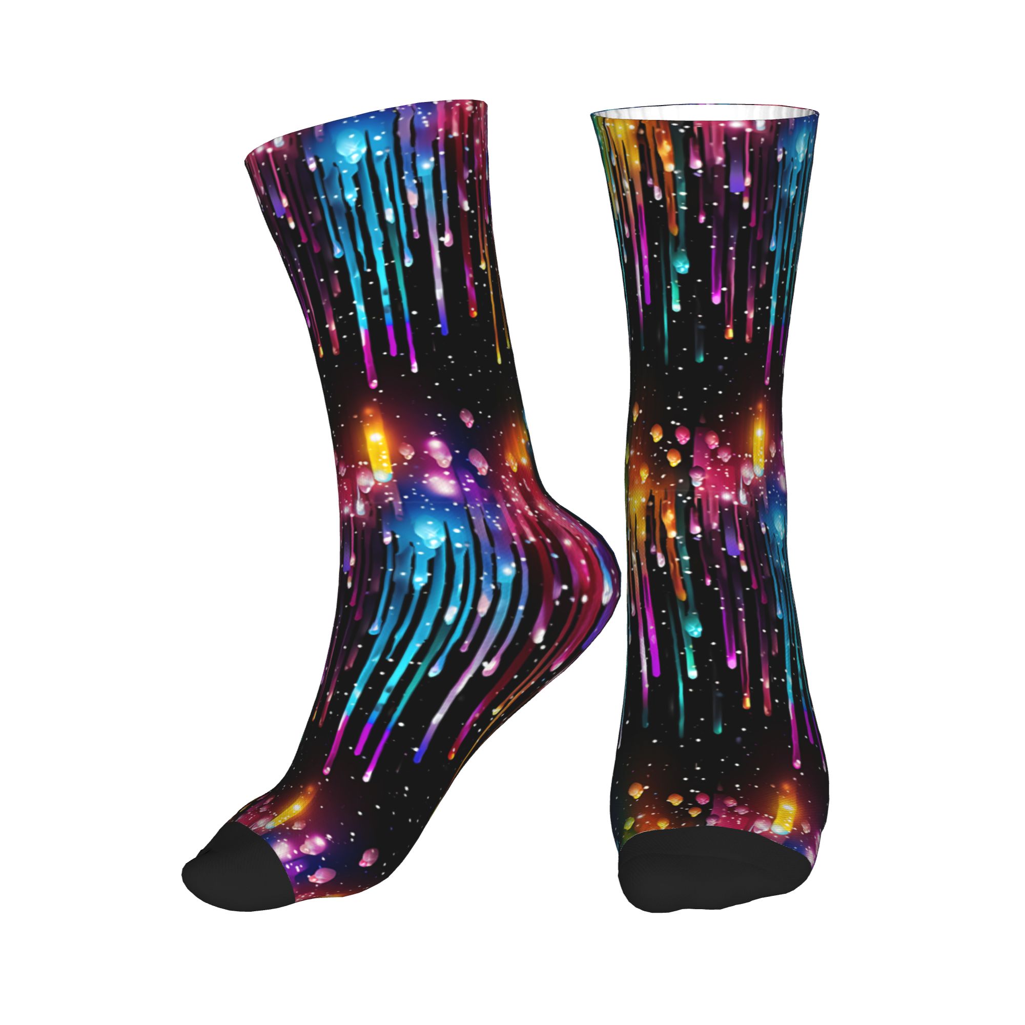 Cute Men's Dripping Rainbow Li – обзор и цена Dress Sock Men