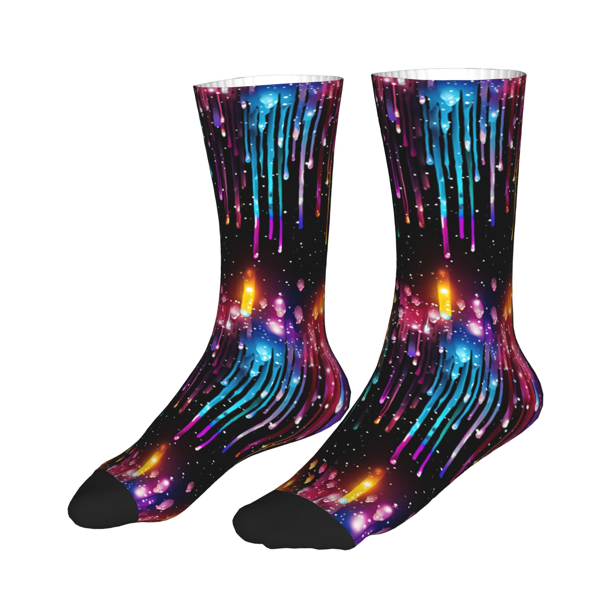 Cute Men's Dripping Rainbow Li – обзор и цена Dress Sock Men