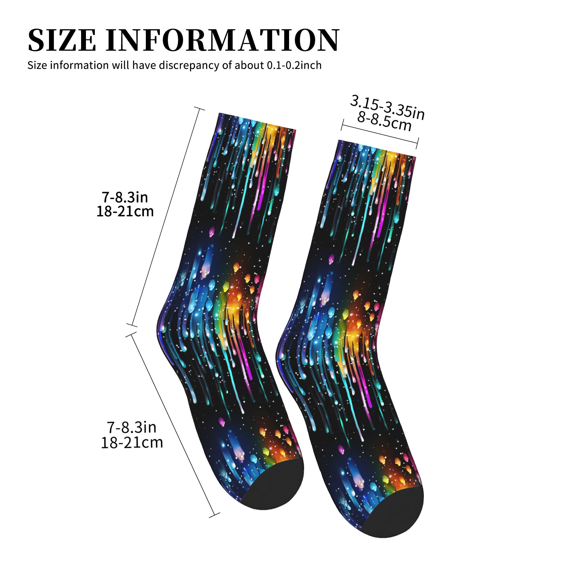 Cute Men's Dripping Rainbow Li – обзор и цена Dress Sock Men