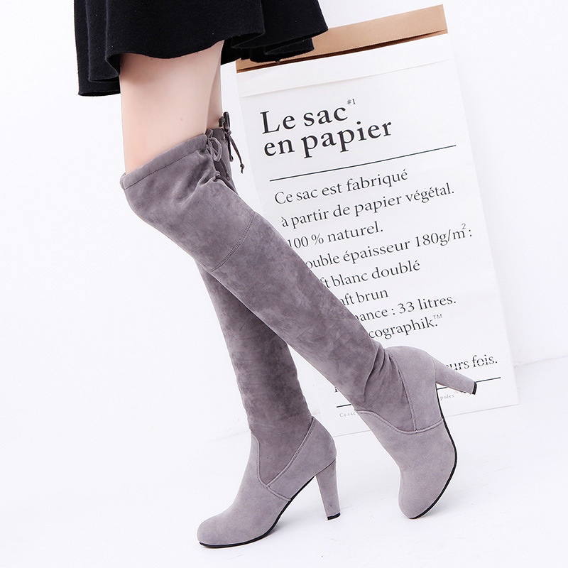 Women's Boots Stretch Fabric O – обзор и цена Knee High Sock Women