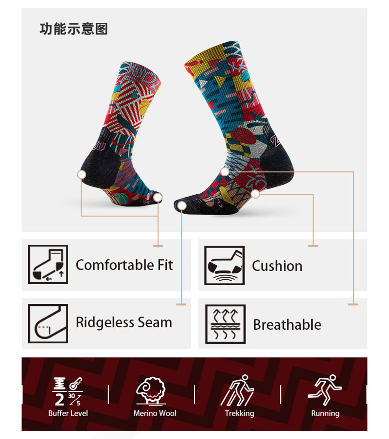 ZEALWOOD Merino Wool Running S – обзор и цена Wool Hiking Sock