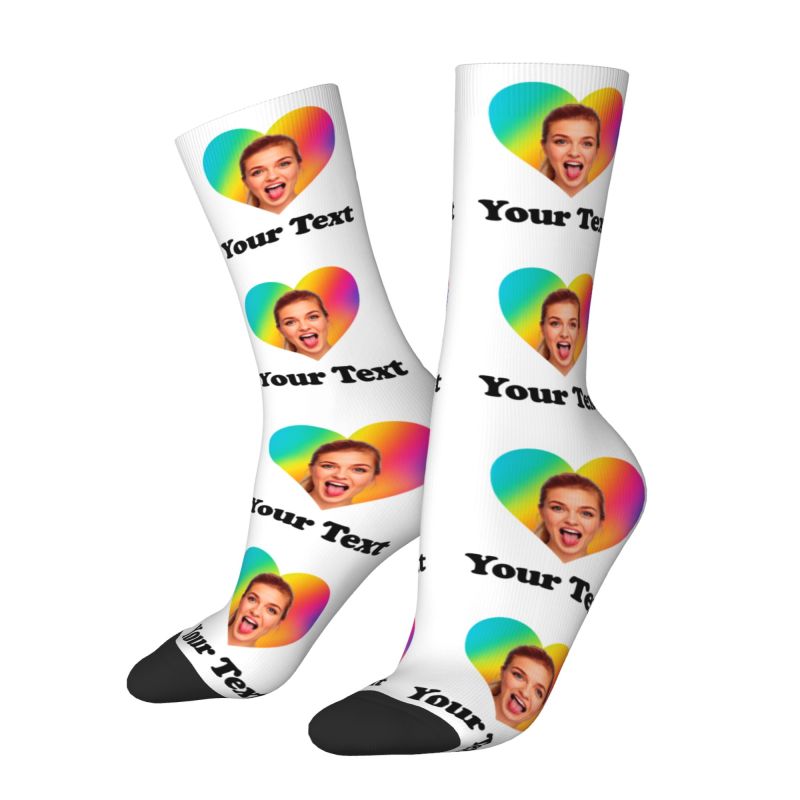 Personalized Photo Text Custom – обзор и цена Dress Sock Men