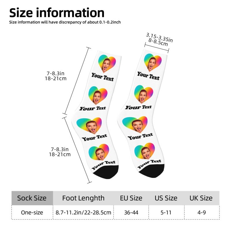 Personalized Photo Text Custom – обзор и цена Dress Sock Men