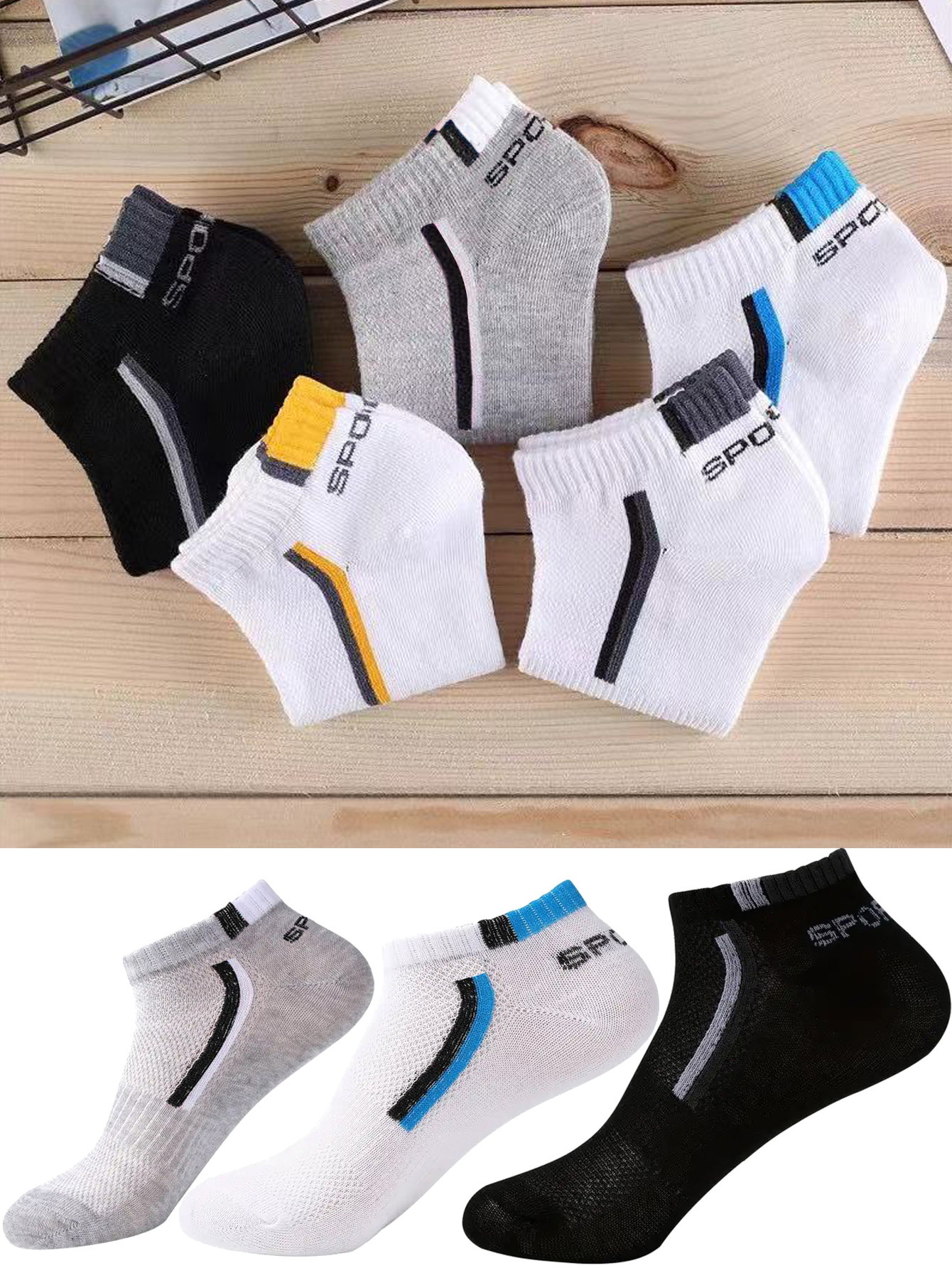 5/40 Pairs Mens Ankle Boat Soc – обзор и цена Ankle Sock Low Cut