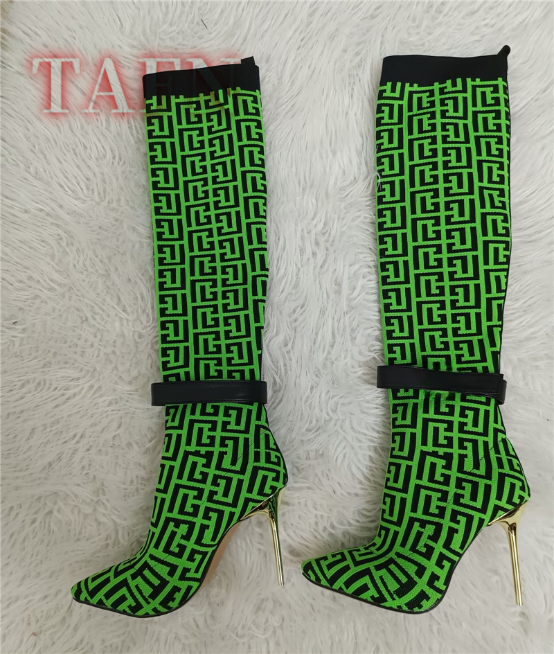 Women Stretch Sock Boots Fashi – обзор и цена Knee High Sock Women