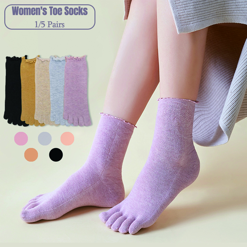 1/5 Pairs Cotton Women Five Fi – обзор и цена Toe Sock Split
