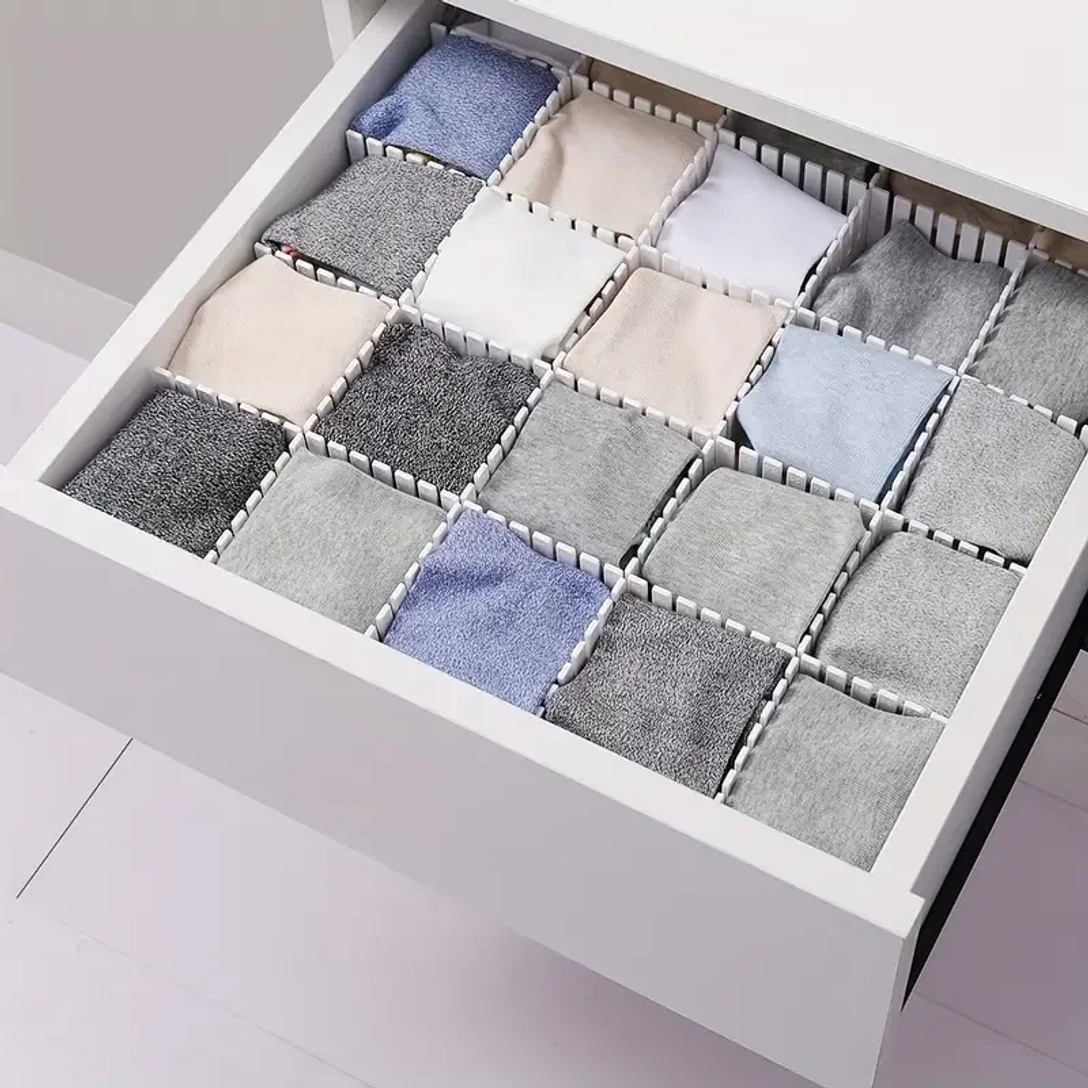 4PCS Adjustable Divider Underw – обзор и цена Sock Organizer Tray