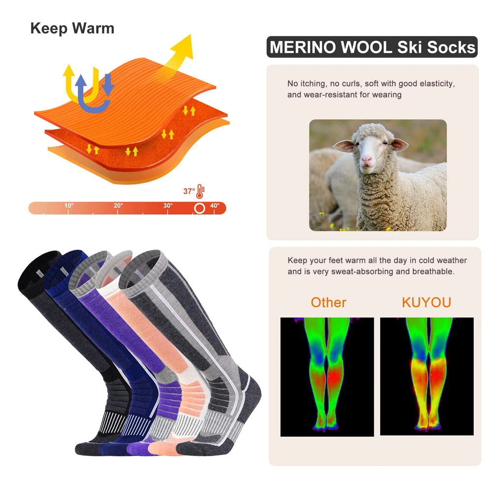 1 Pair Merino Wool Thermal Soc – обзор и цена Wool Hiking Sock