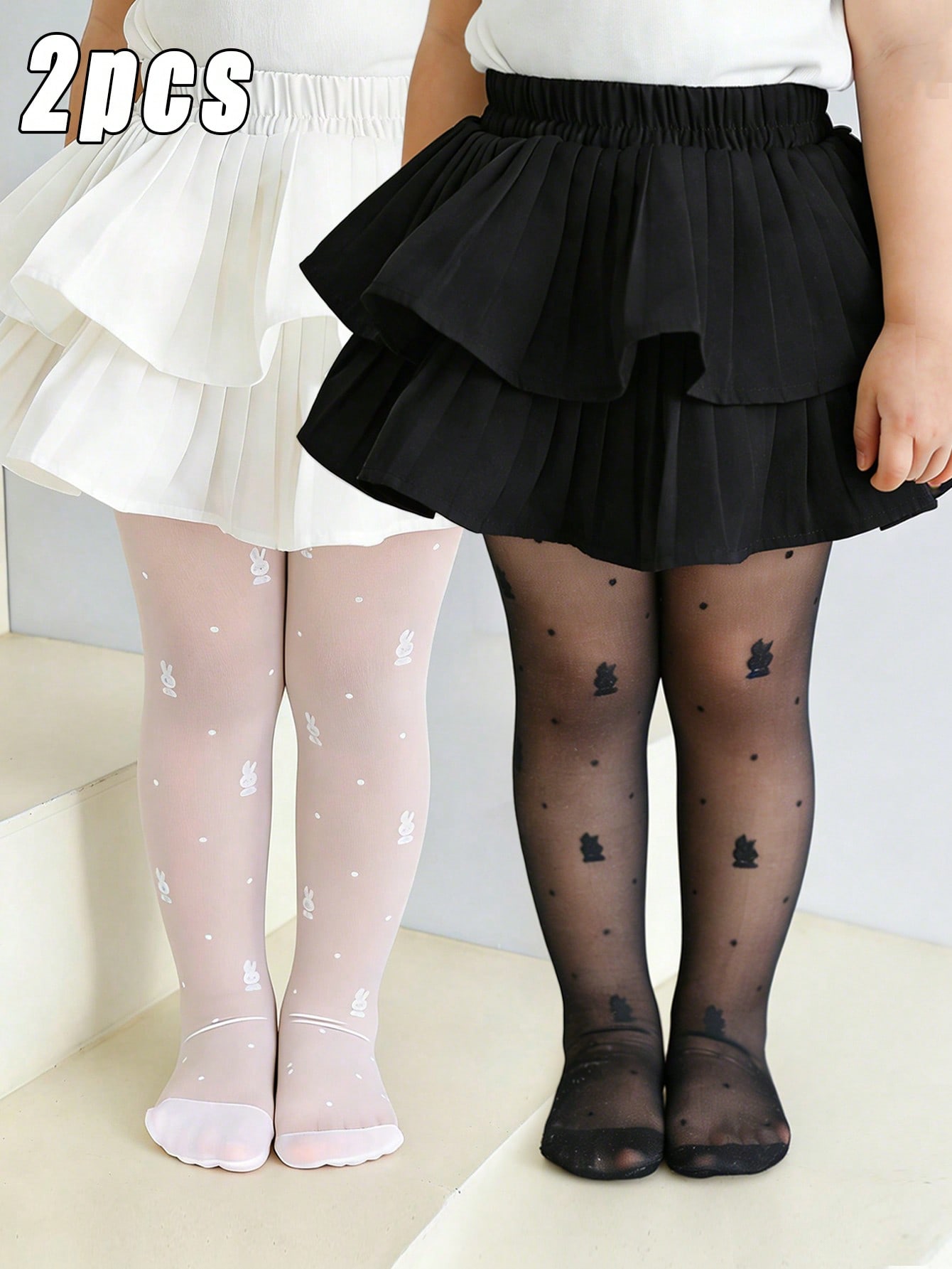 2Pack Toddler Girl Rabbit Prin – обзор и цена Tights Pantyhose Sheer