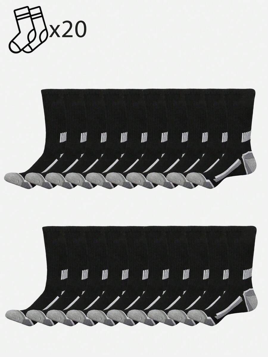 20 Pairs Mens Striped Cushione – обзор и цена Athletic Sock Cushion