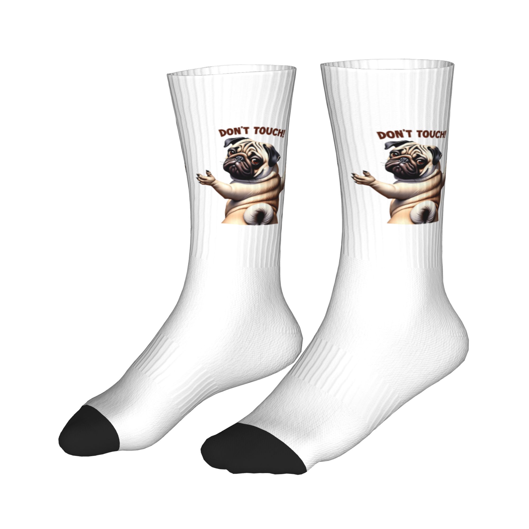 Fashion Mens Don't Touch Pug D – обзор и цена Dress Sock Men