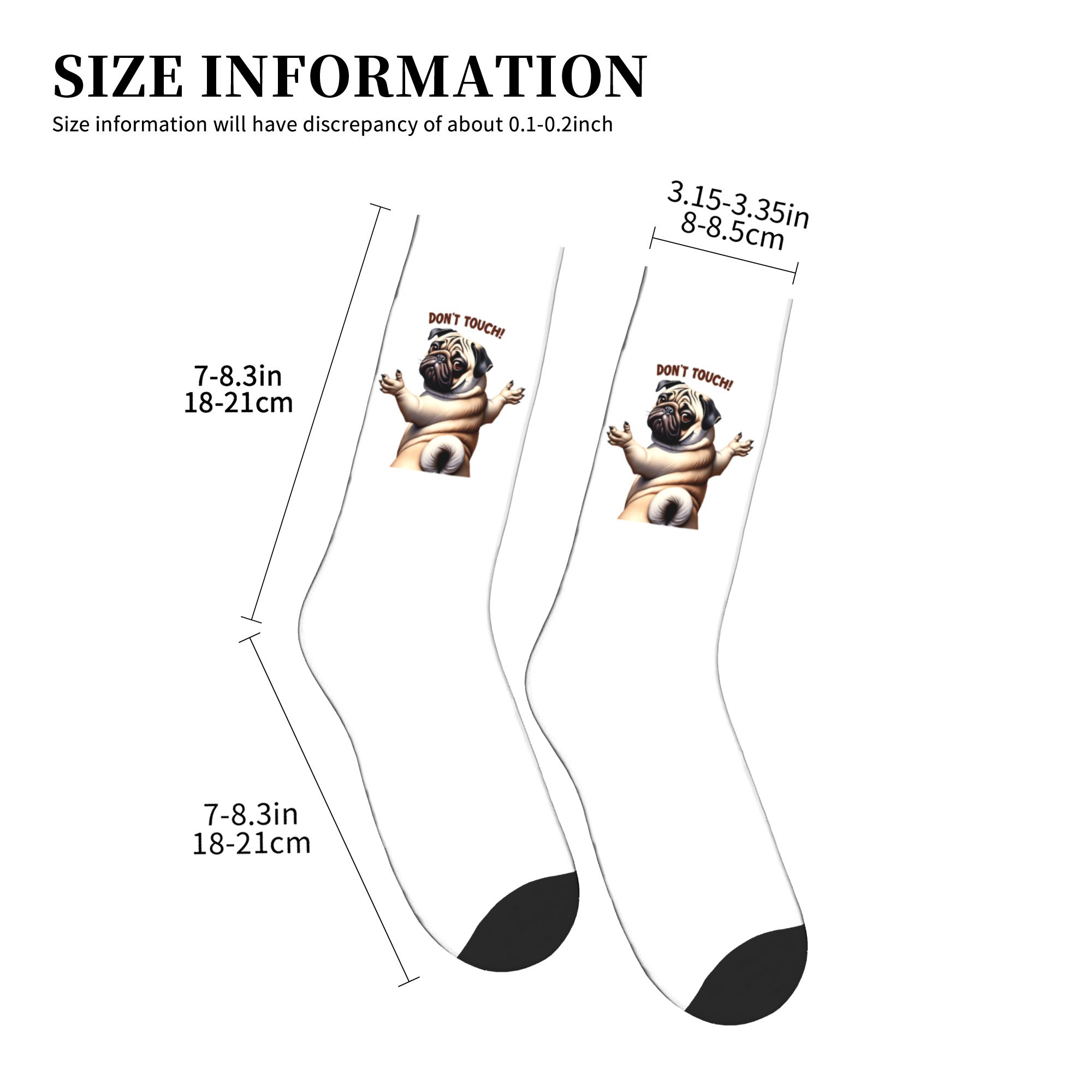 Fashion Mens Don't Touch Pug D – обзор и цена Dress Sock Men