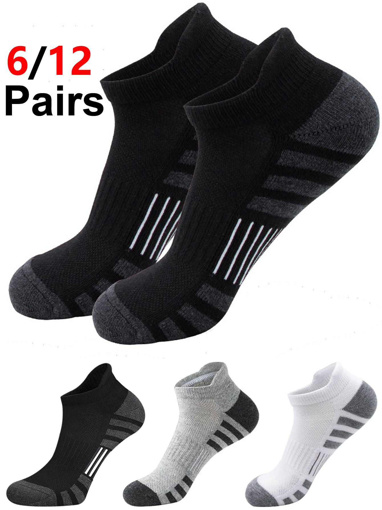 6/24 Pairs Cushioned Breathabl – обзор и цена Athletic Sock Cushion