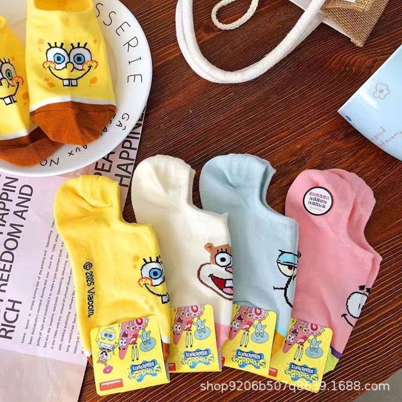4PCS Hot Cute SpongeBob Square – обзор и цена Invisibility Sock Loafer