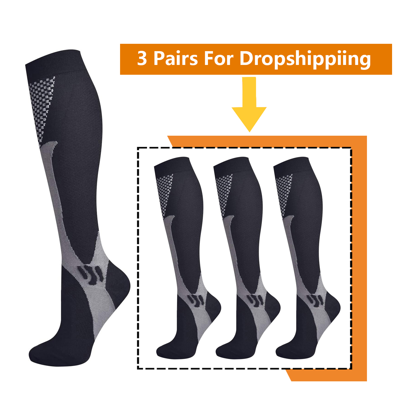 Brothock 3 Pairs For Dropshipp – обзор и цена Compression Sock Medical