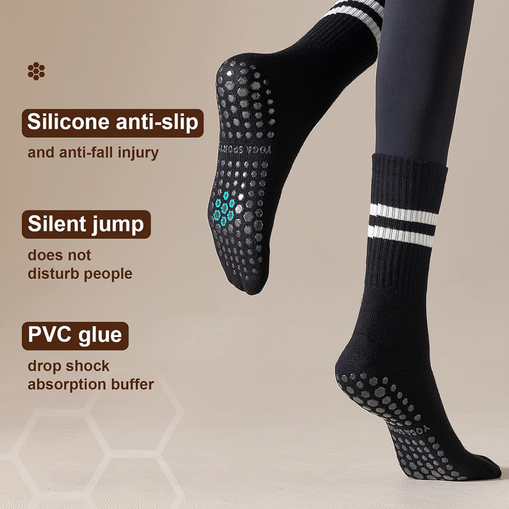 Yoga Pilates Socks with Grips  – обзор и цена No Show Sock Women