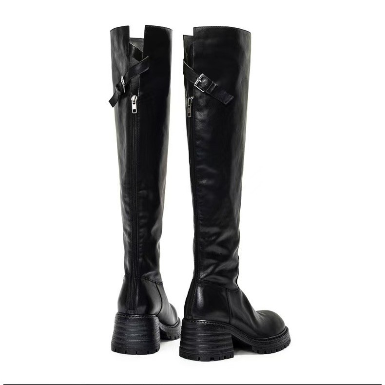 Coarse heeled high heeled boot – обзор и цена Knee High Sock Women