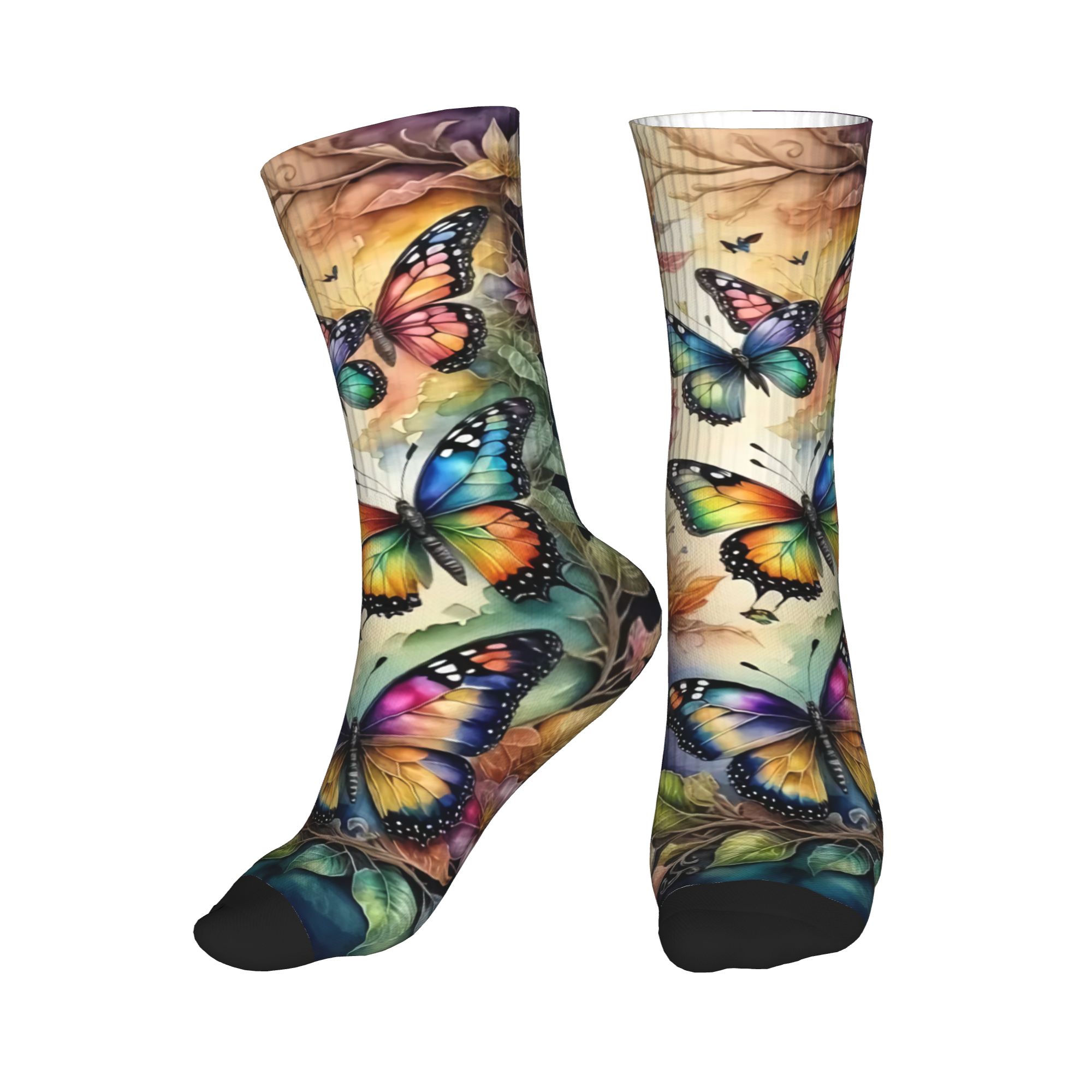 Colorful Butterflies and Flowe – обзор и цена Dress Sock Men