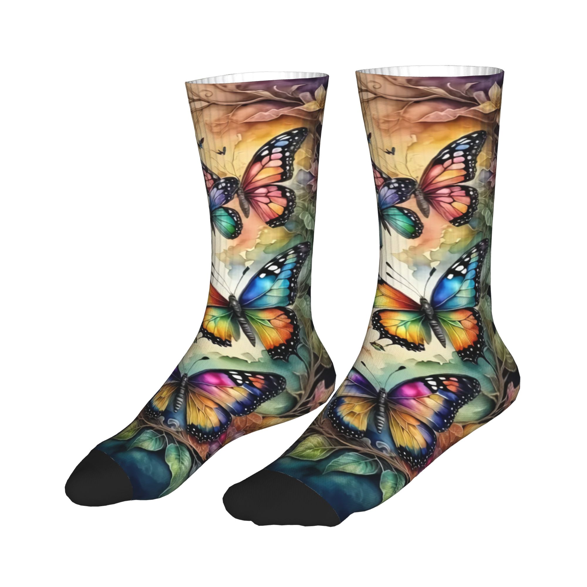 Colorful Butterflies and Flowe – обзор и цена Dress Sock Men