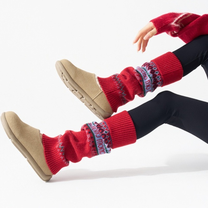 ​Fair Isle Knitted Leg Warmers – обзор и цена Boot Sock Slouchy