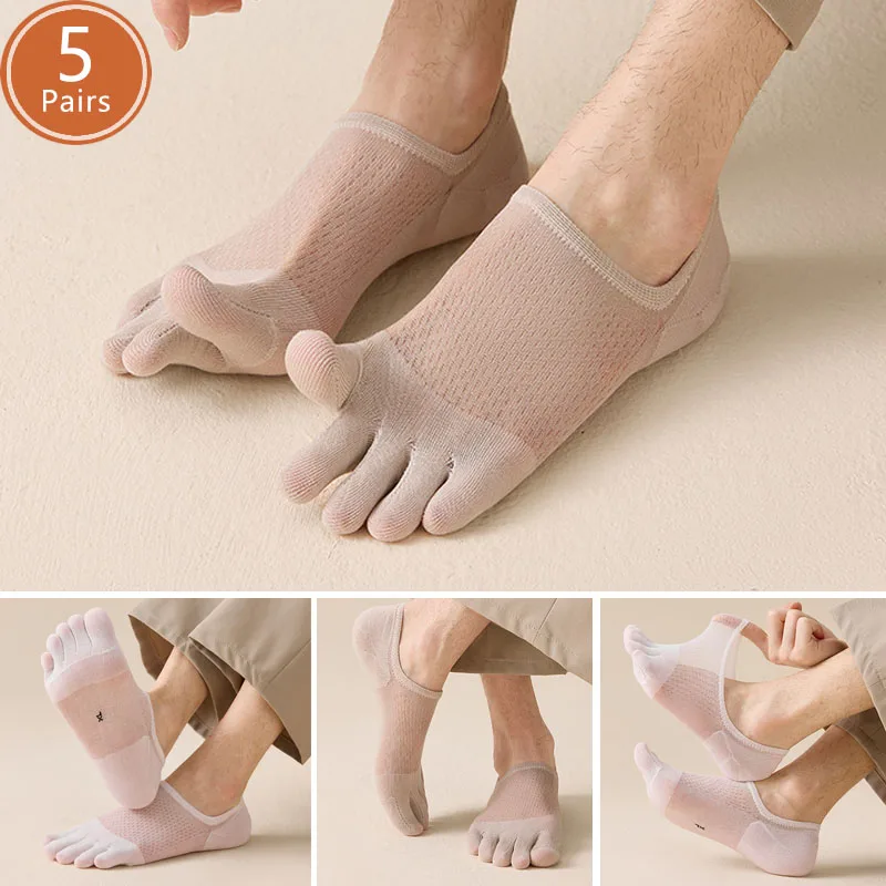 5 Pairs Man Summer Thin Toe So – обзор и цена Ankle Sock Low Cut