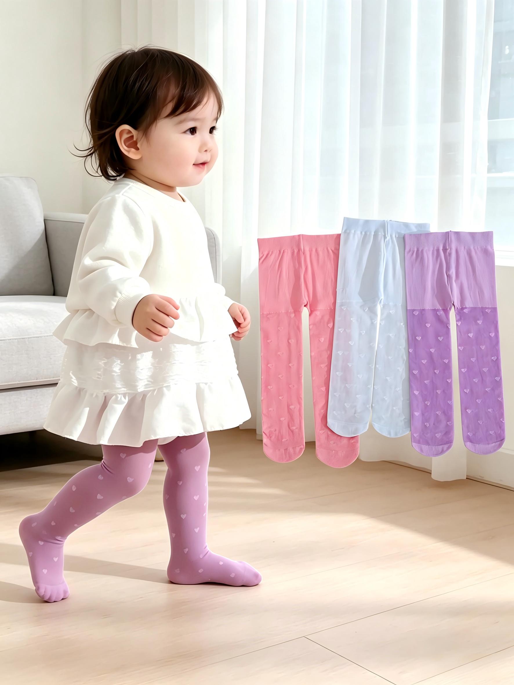 3PCS Toddler Girls Heart Print – обзор и цена Tights Pantyhose Sheer