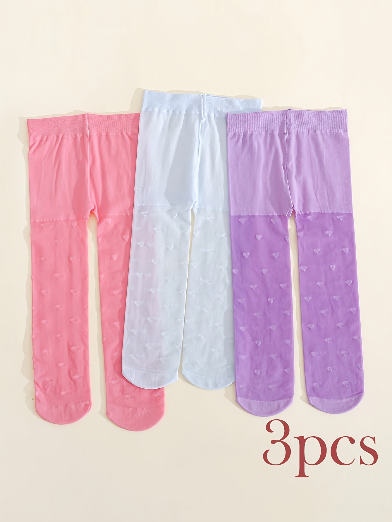 3PCS Toddler Girls Heart Print – обзор и цена Tights Pantyhose Sheer