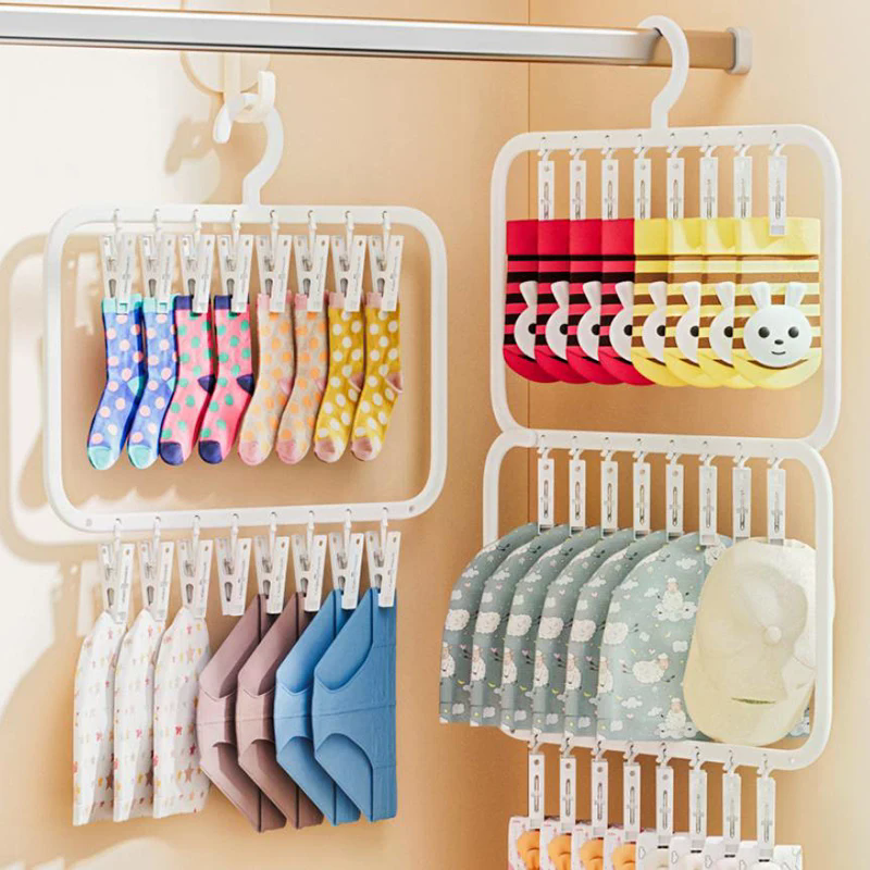 Multi-clip Sock Drying Rack Mu – обзор и цена Sock Organizer Tray