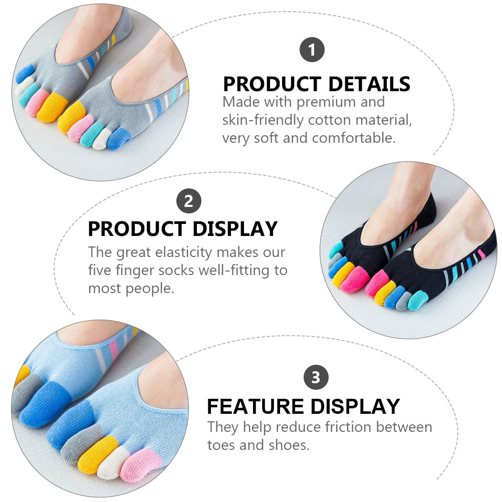 5Pairs Women Finger Toe Socks  – обзор и цена Invisibility Sock Loafer