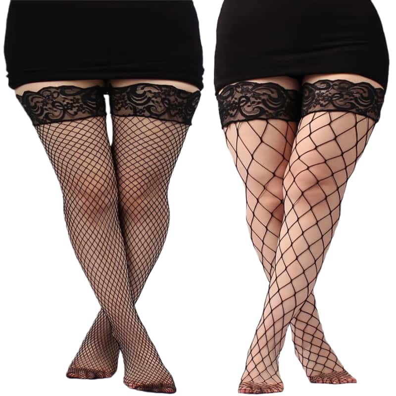 FREEAUCE Plus Size Hollow Mesh – обзор и цена Thigh High Sock Stay Up